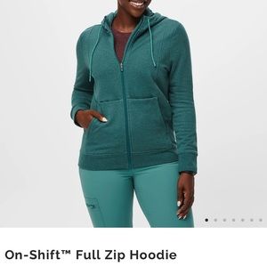 Figs On Shift Full Zip Hoodie size small Kelly green. Worn 1x